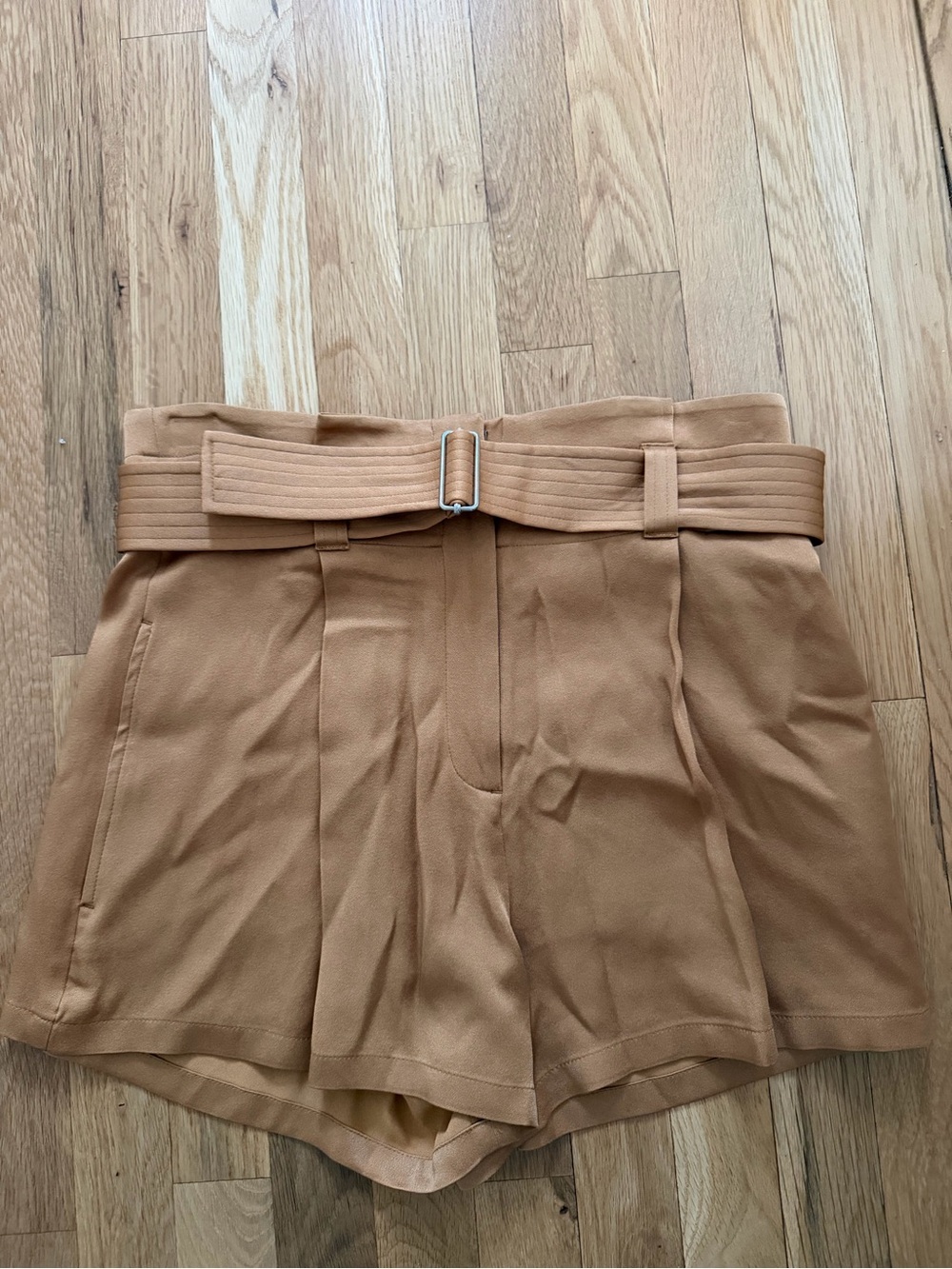 A.L.C High-Waist Belted Women’s Shorts in Camel 6